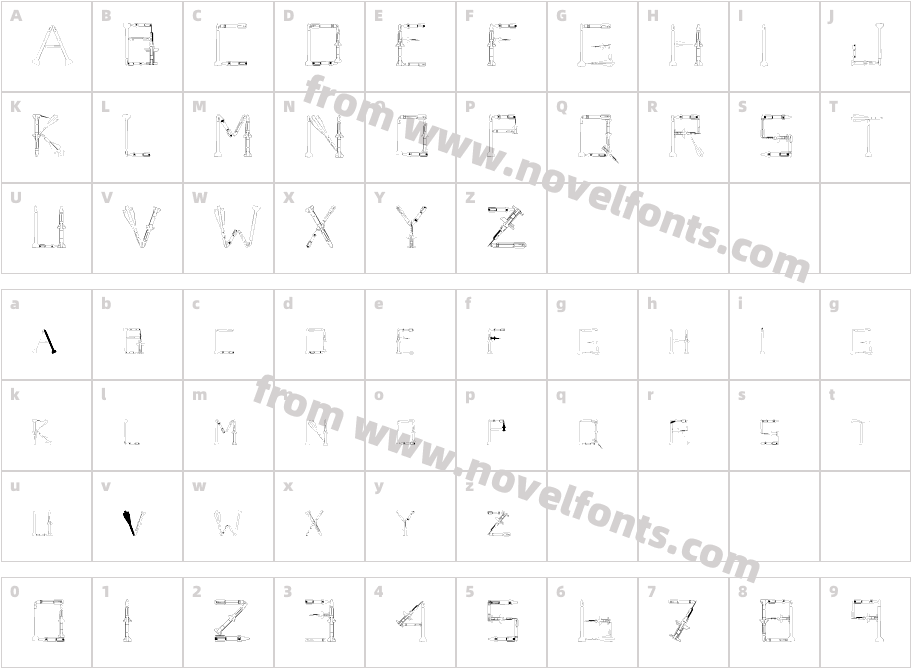 Patriot RegularCharacter Map