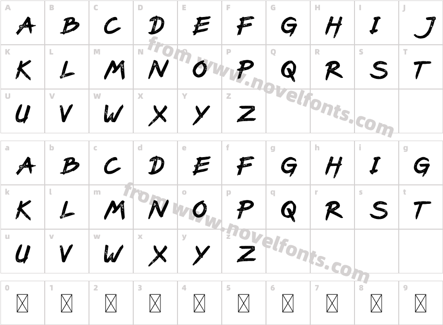 PaxSuyudz BoldCharacter Map