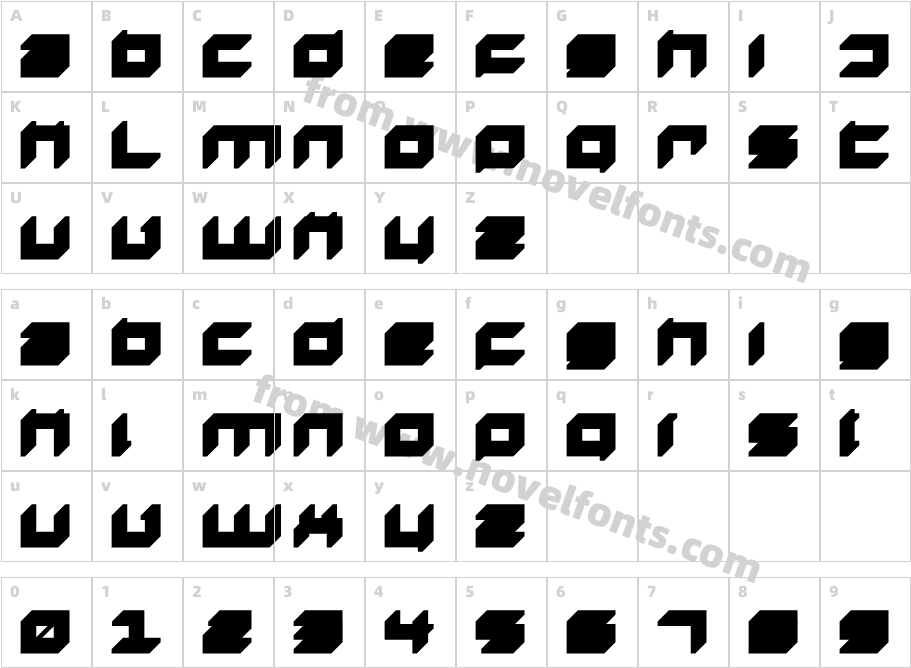 DS SQR553DLCharacter Map