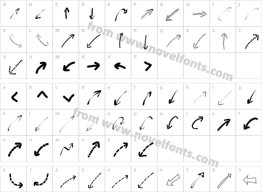 PeaxWebdesignarrowsCharacter Map