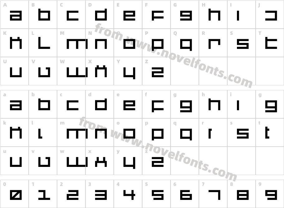 DS SQR85Character Map