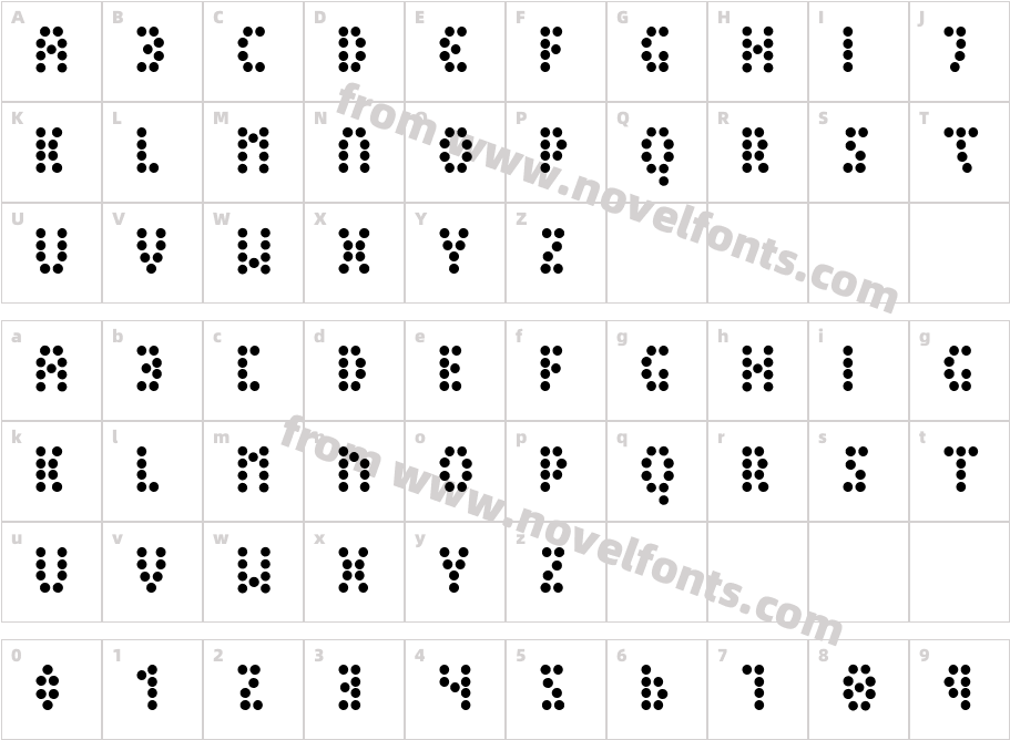 Peex LightCharacter Map