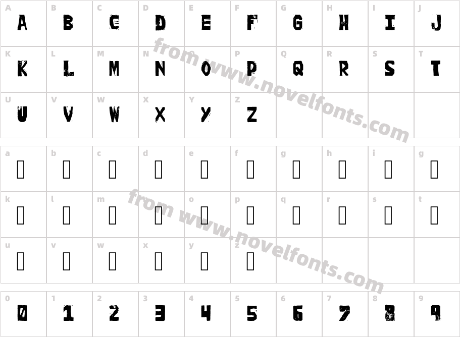 PeichCharacter Map