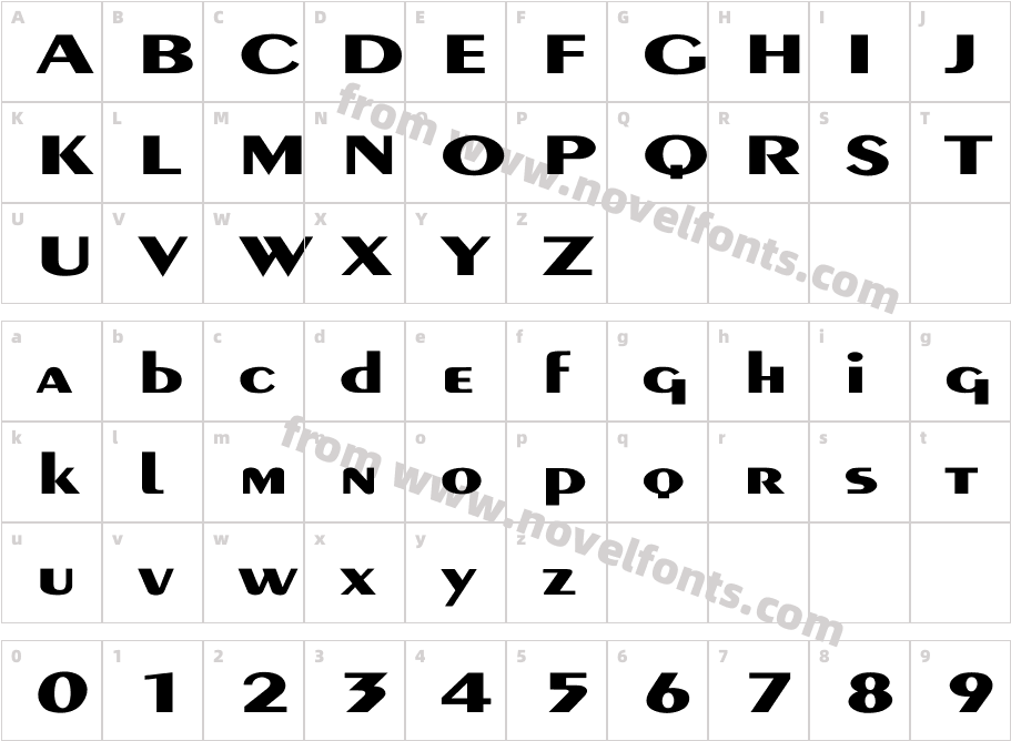 Peignot-Demi-Bold ExCharacter Map