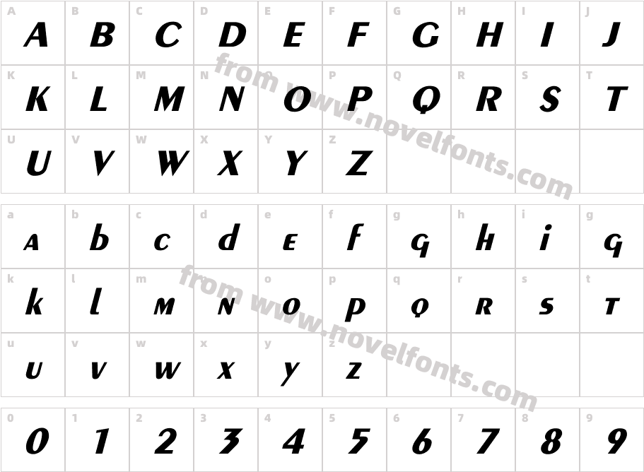 Peignot-Demi-Bold ItalicCharacter Map