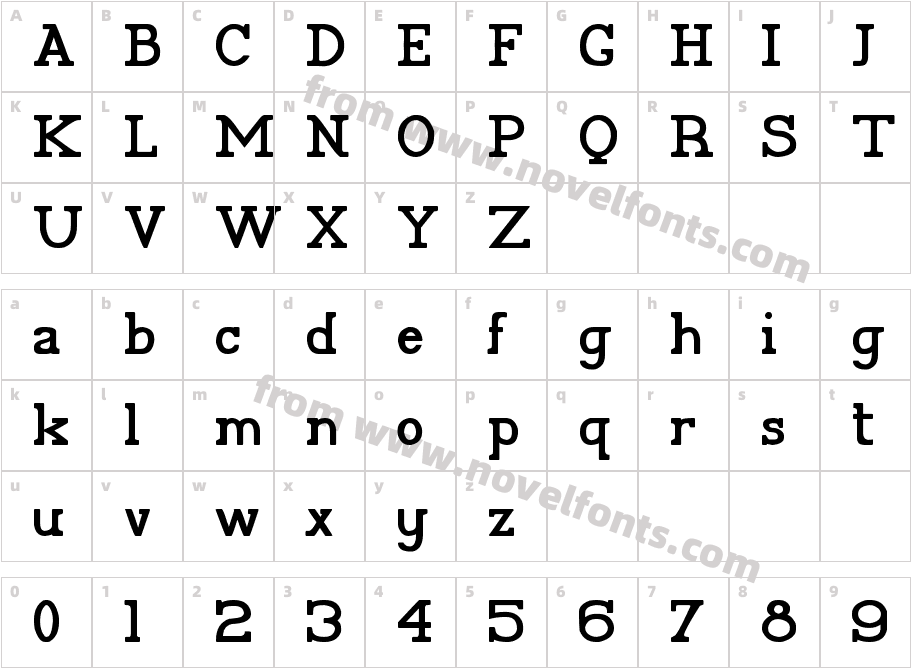 Pelida BoldCharacter Map