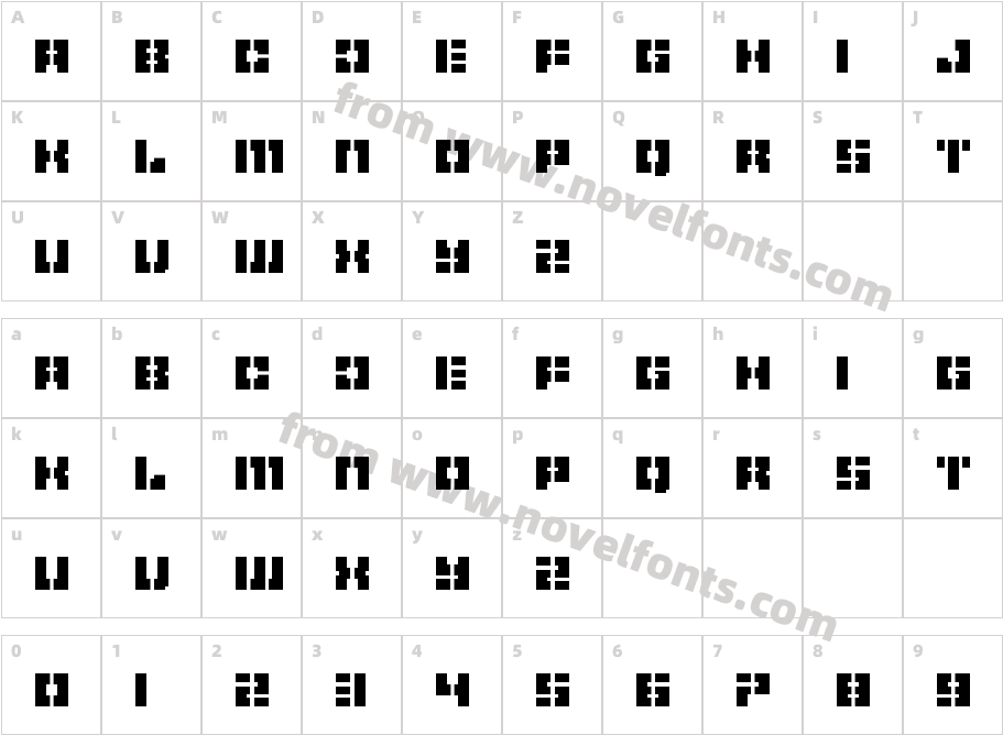 Pelode RegularCharacter Map