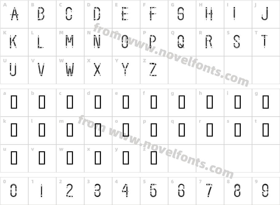 PencilledCharacter Map