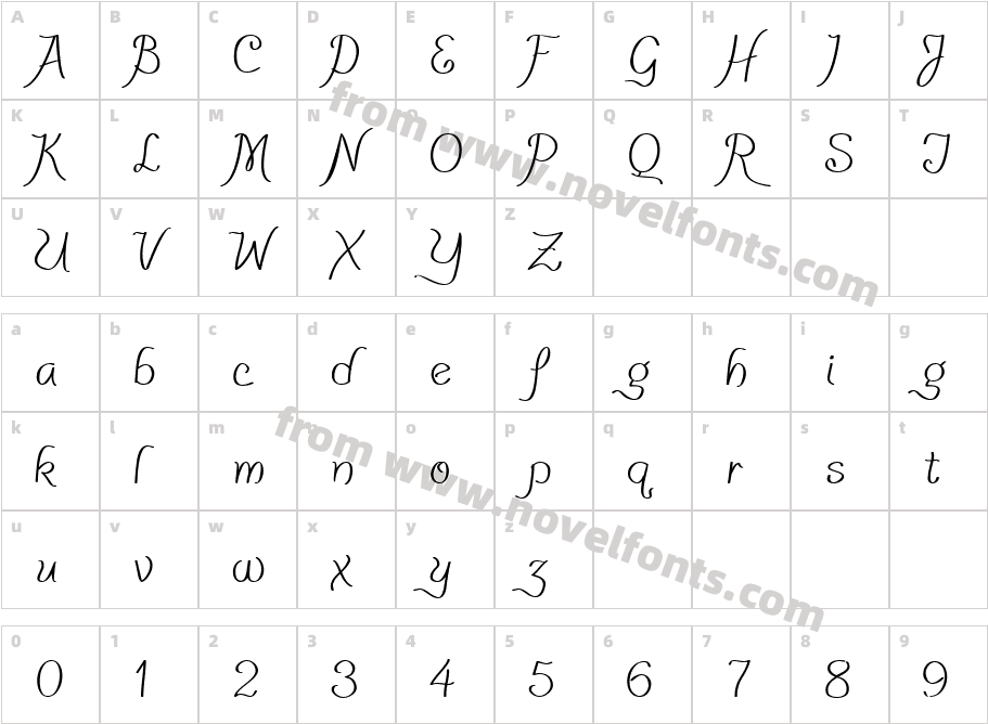 PensleCaligraf PlainCharacter Map