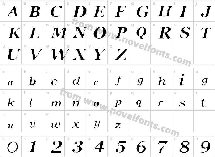 PensmoothCharacter Map