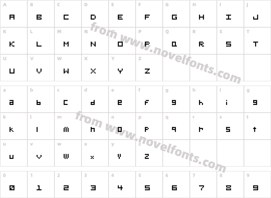 PentapixelCharacter Map