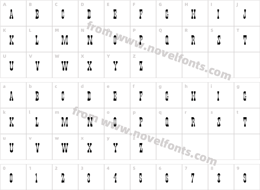 Pepperwood-FillCharacter Map