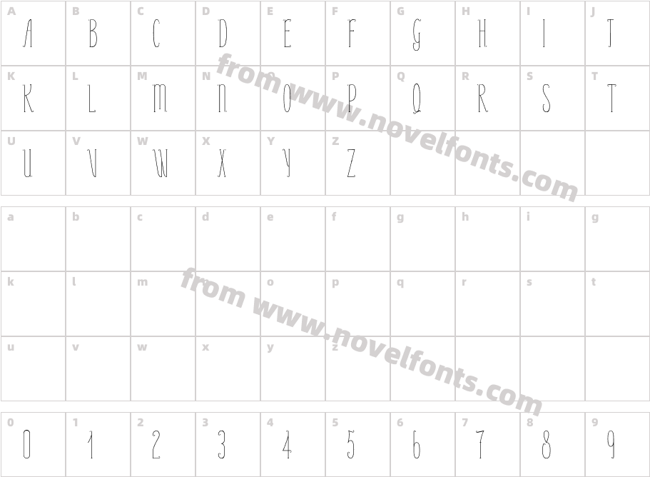 PerleDeRosee-CondensedCharacter Map