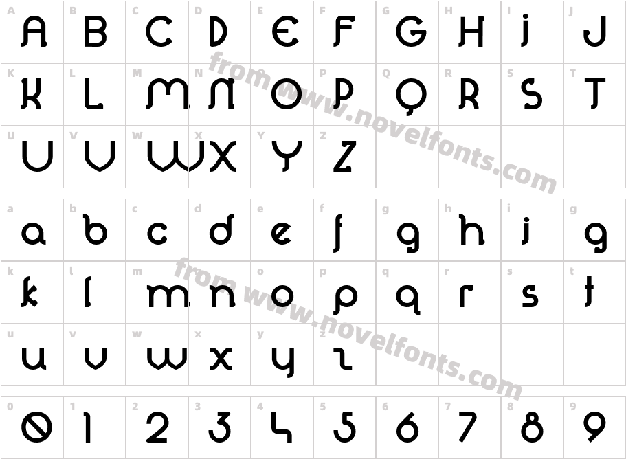 Perolet BoldCharacter Map