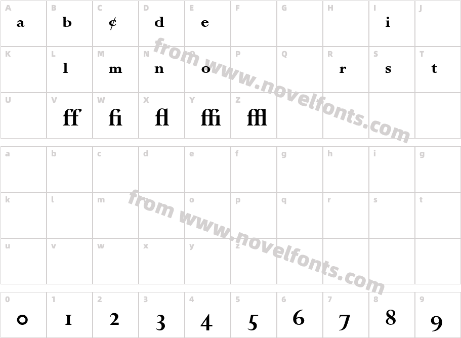 Perpetua-BoldExpCharacter Map