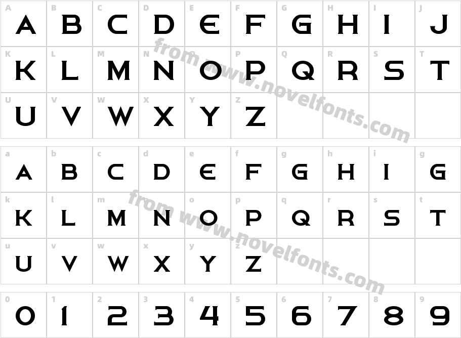 Persis BoldCharacter Map