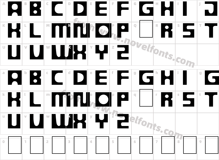 DS Progress SemiboldCharacter Map