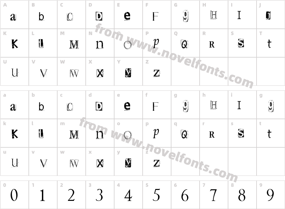 DSnet StampedCharacter Map