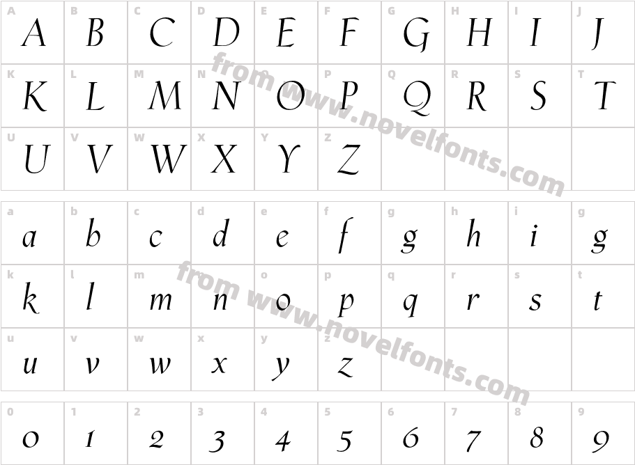 PhaistosItalicCharacter Map