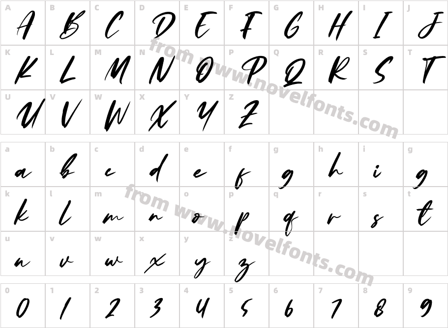 Pharllos ItalicCharacter Map