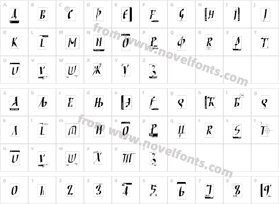 PhlaxCyrillicCharacter Map