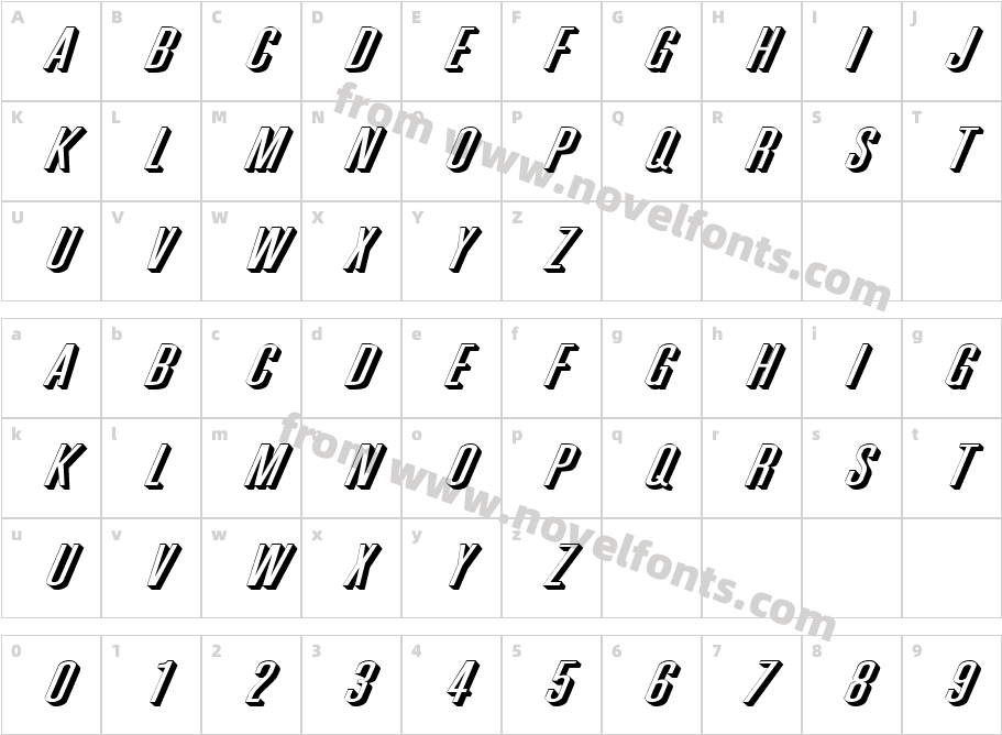 Phoenix Extended D ItalicCharacter Map