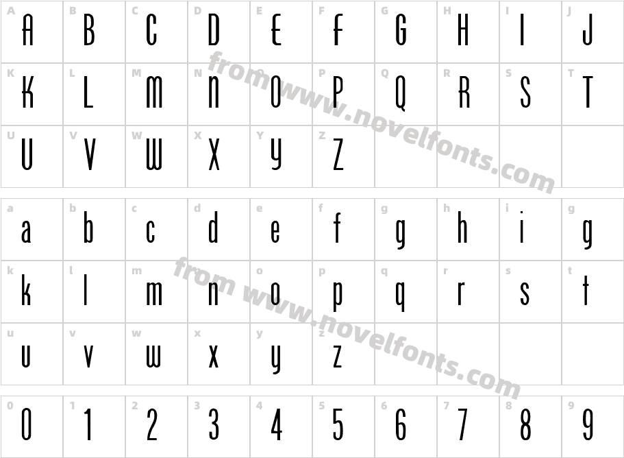 Phoenix RegularCharacter Map