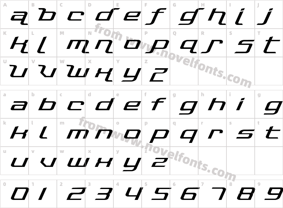 PhotonicaCharacter Map