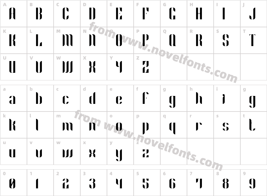 Phyllon RegularCharacter Map