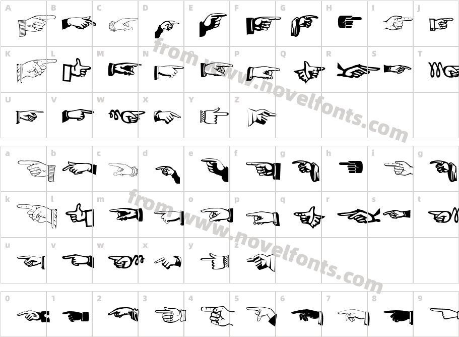 Phyngern RegularCharacter Map