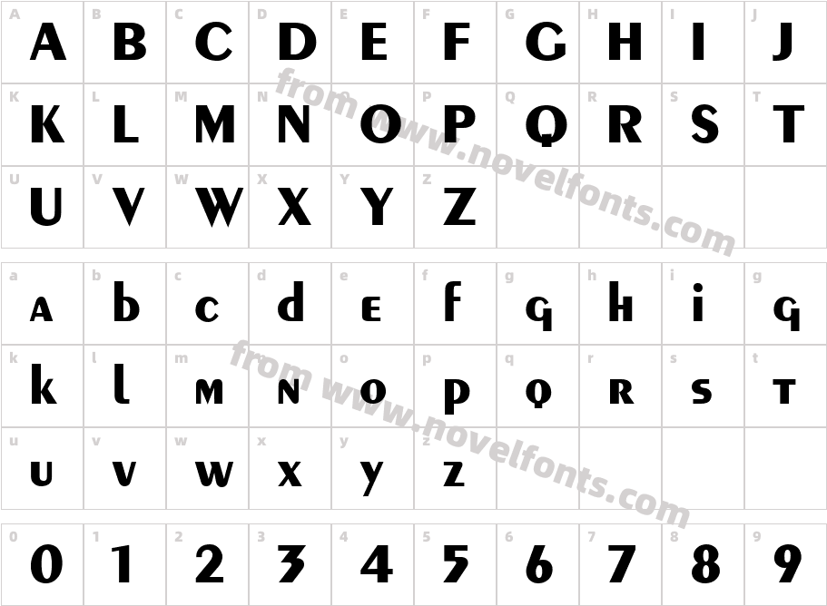 Piano BoldCharacter Map