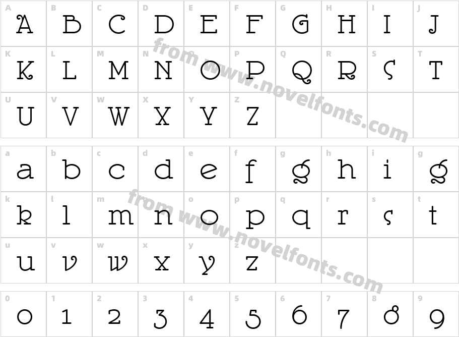 Picayune Intelligence BT RomanCharacter Map