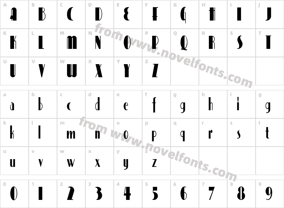 PicturePostcardNF MediumCharacter Map