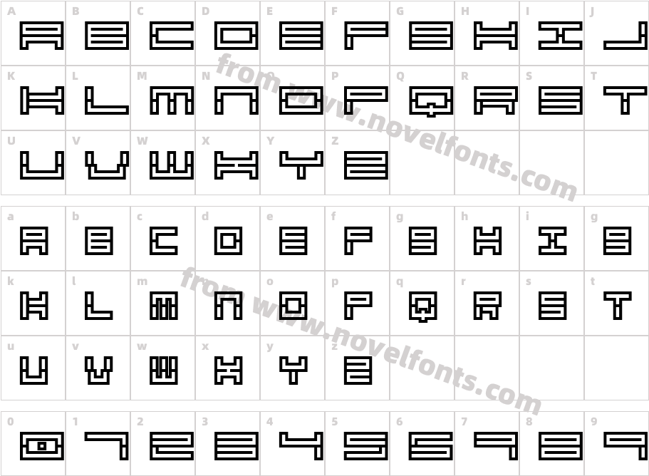 Pile OutlineCharacter Map