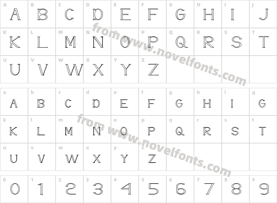 Pillar Yellow OutlineCharacter Map