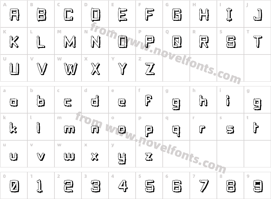 Pillo Talk SoftCharacter Map