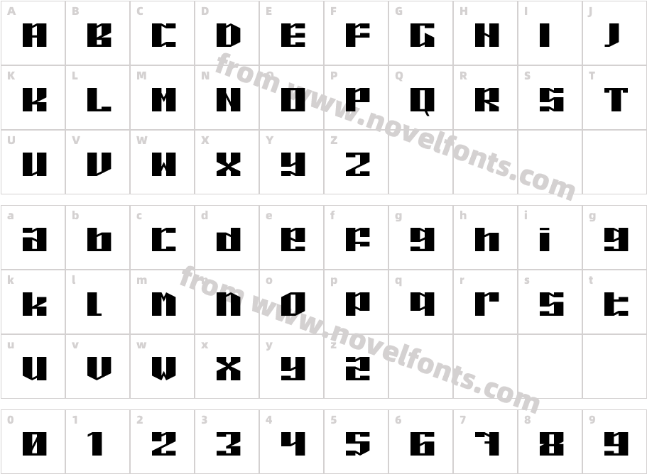 Piloton RegularCharacter Map