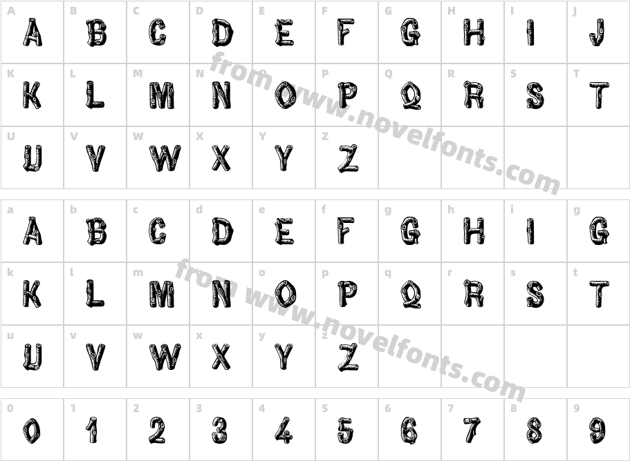 PinewoodCharacter Map