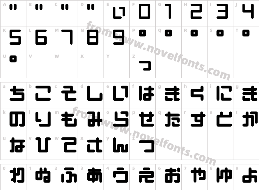 PinponpanCharacter Map