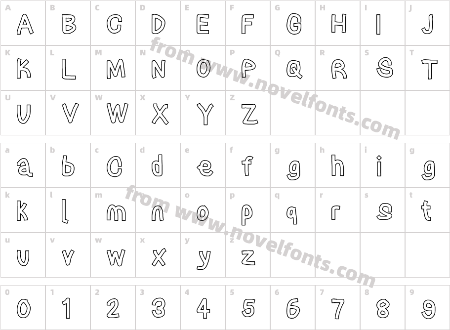 Pinstriping TapeCharacter Map