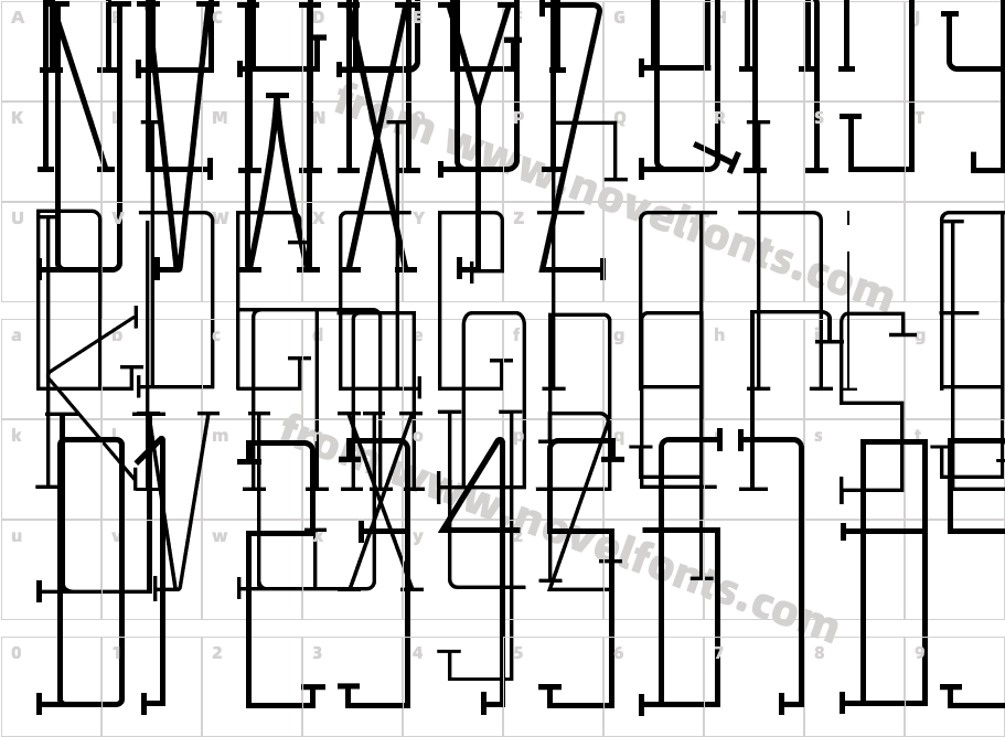 Pipe LineCharacter Map