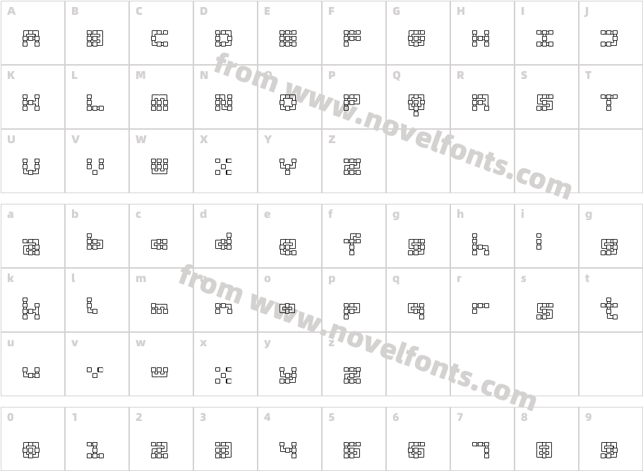 PipeSquare RoundedCharacter Map