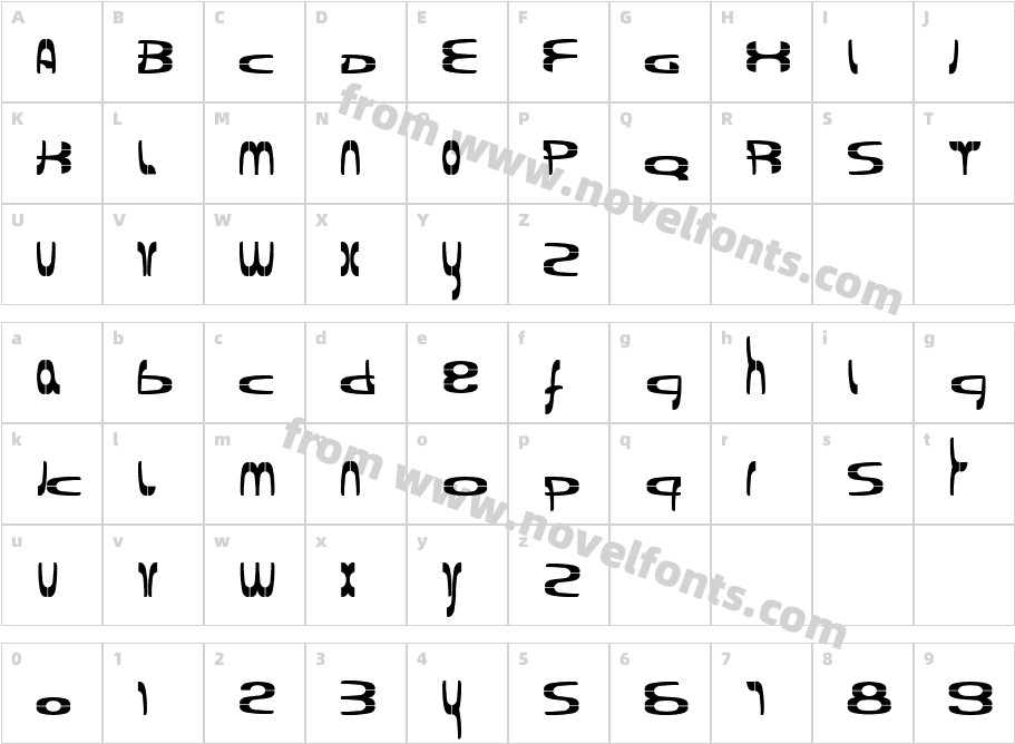 PipefaceCharacter Map