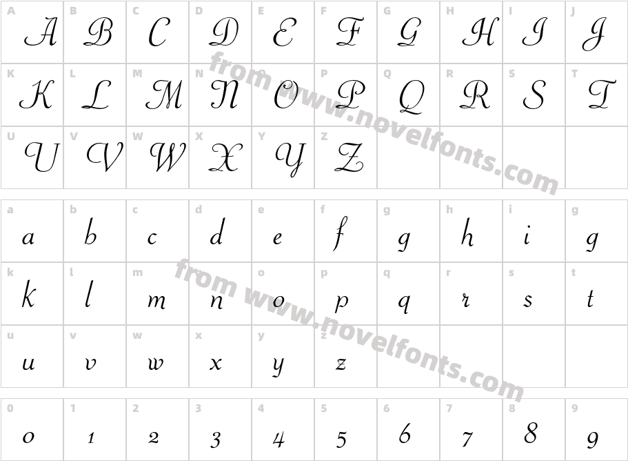 PiranesiItalicBT-RegularCharacter Map