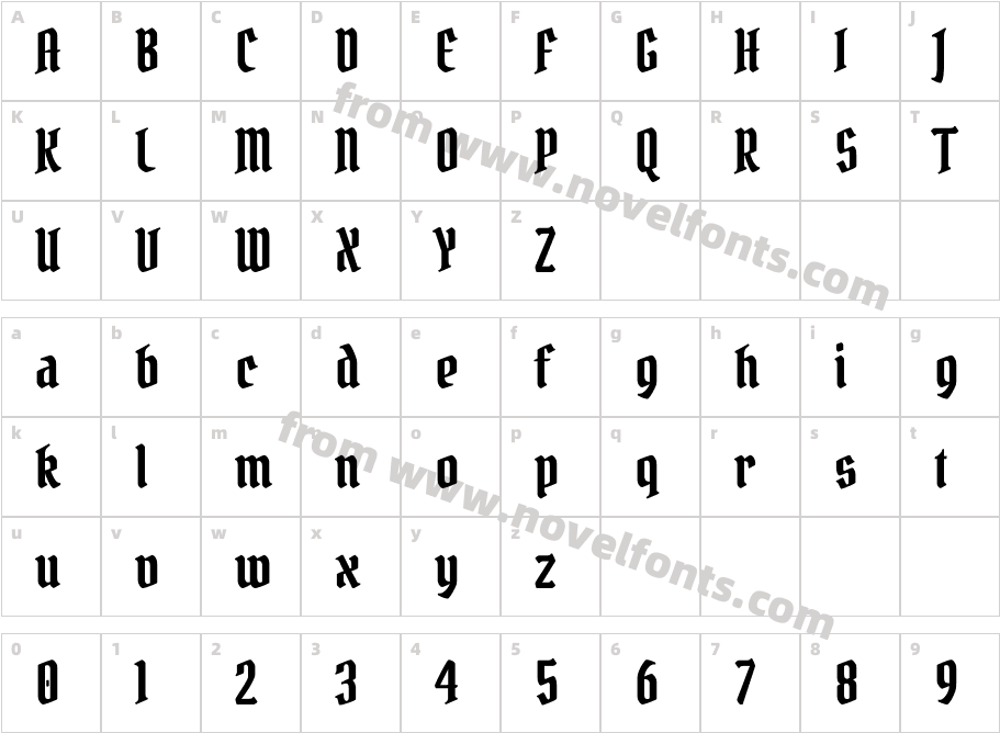 PirataOne-RegularCharacter Map