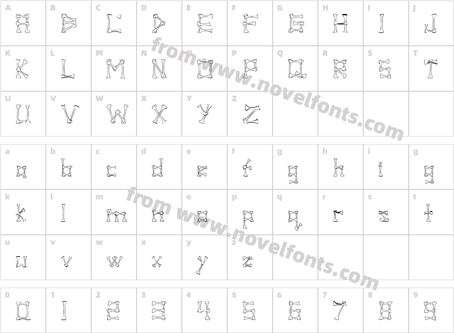 Pirate RegularCharacter Map