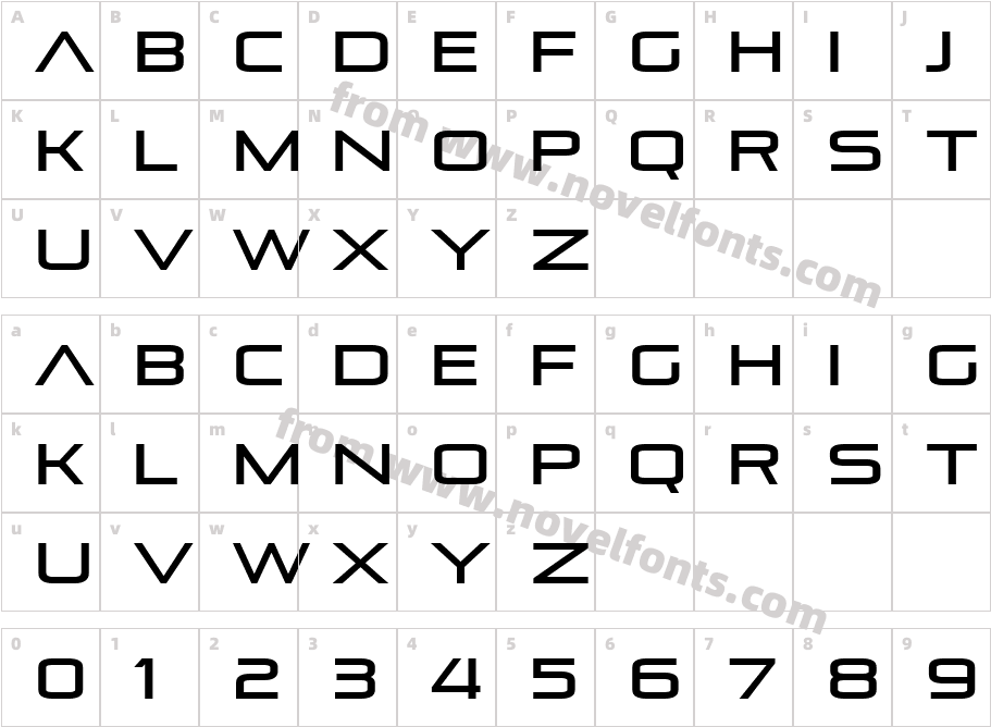 PirulenCharacter Map