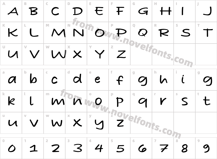 PisangCharacter Map