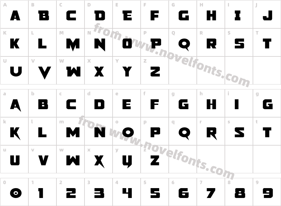 Pistoleer ExpandedCharacter Map