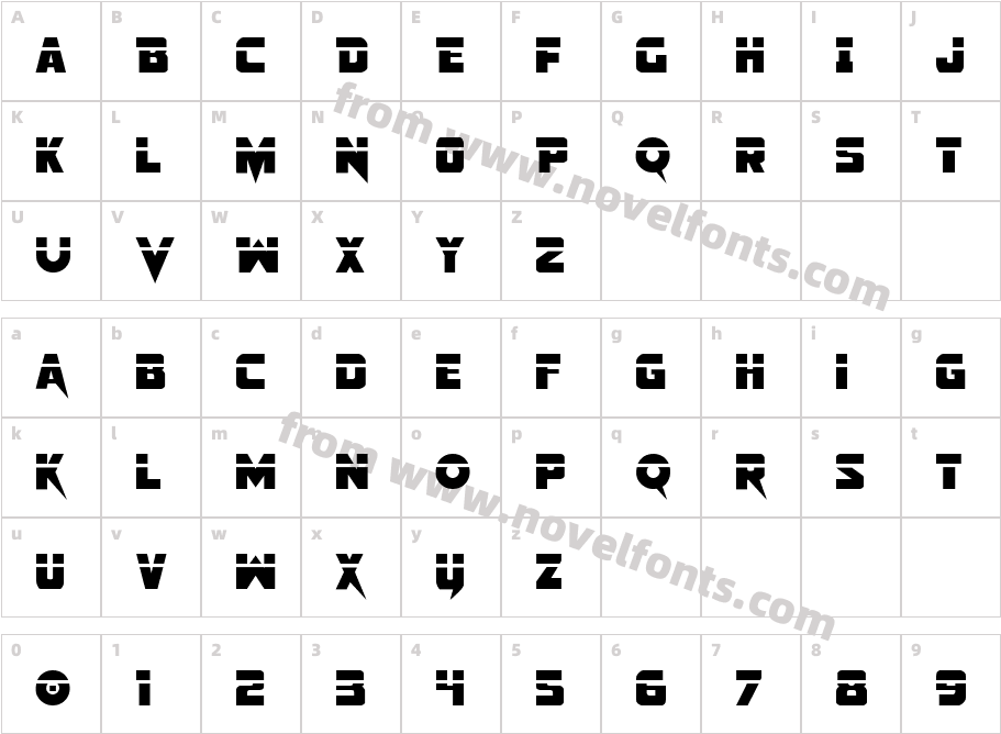 Pistoleer Laser RegularCharacter Map